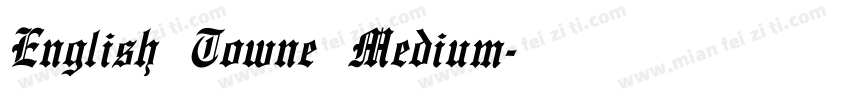 English Towne Medium字体转换